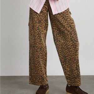 Damson madder Dion Jean leopard cargo size 10 uk